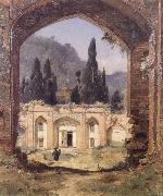 Jean-Paul Laurens Ruins of the Palace of Asraf painting